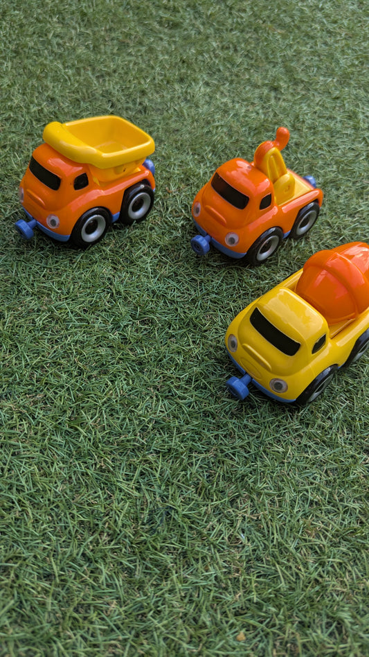 Trio of Plastic Magnetic Vehicles