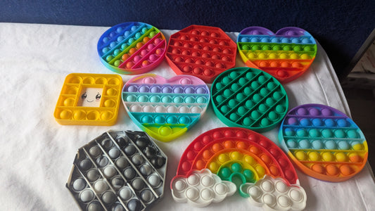 Large shape sensory fidget popper bundle