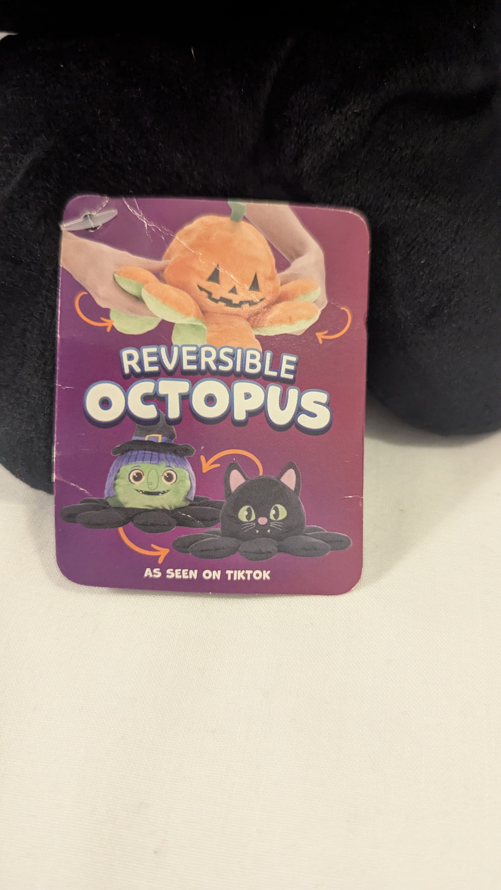 2 in 1 Reversible Octopus Sensory  Plush Vampire/Bat