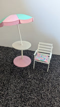 Vintage Sindy Garden Chair & Parasol