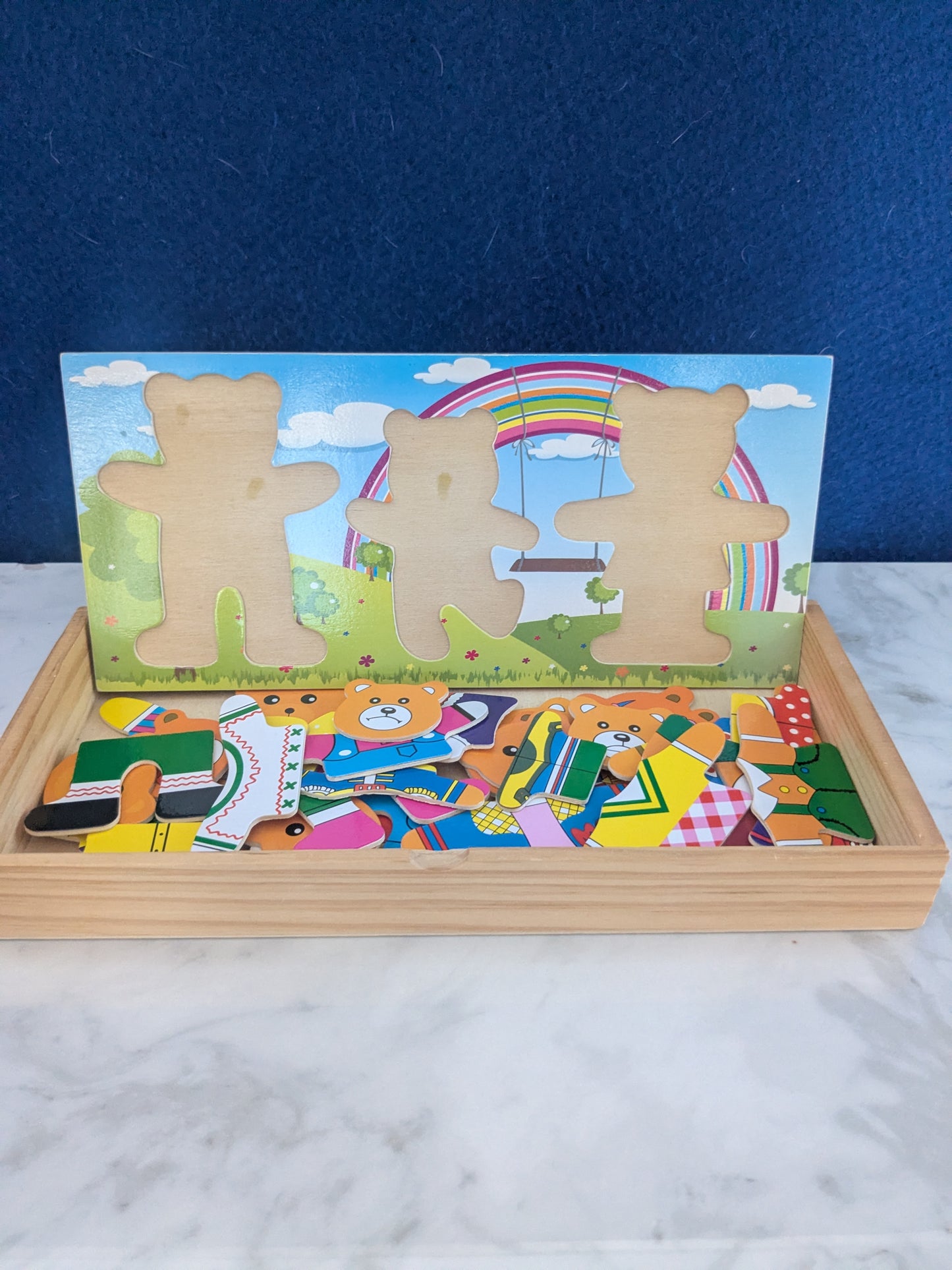 OHYE Educational Toy Bear Family Dress Jigsaw Puzzle