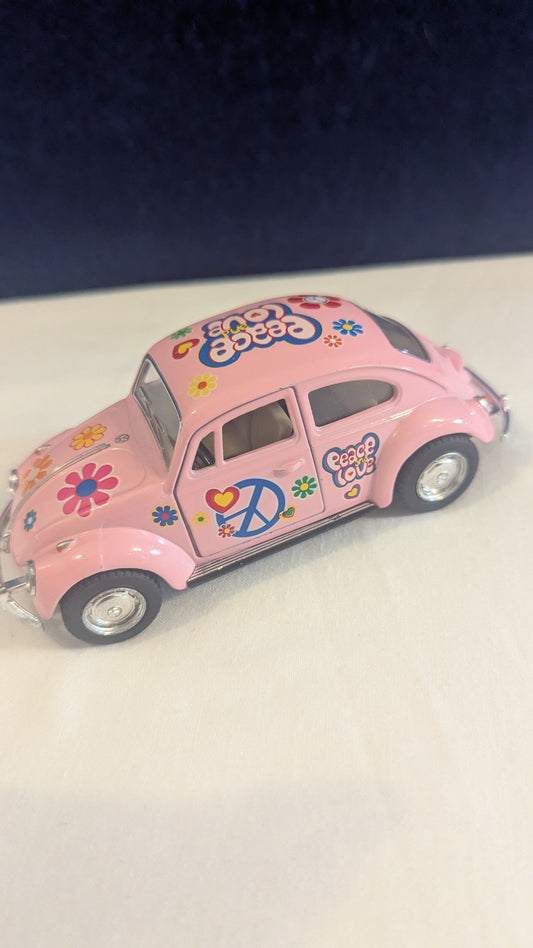 VW 1967 Beetle Pink Car 1:36 Model