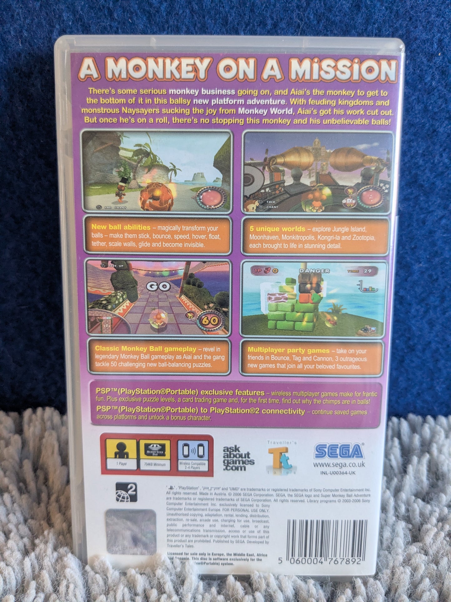 Super Monkey Ball Adventure - Playstation PSP