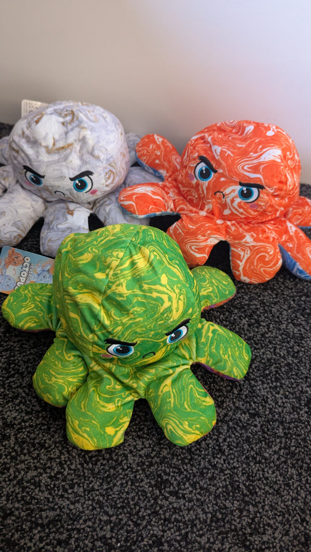 2 in 1 Reversible Octopus Sensory Plush Bundle of 3
