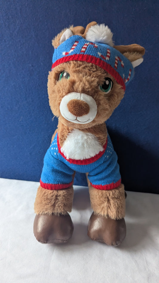 BaB (Build a Bear) Reindeer Plush with clothing