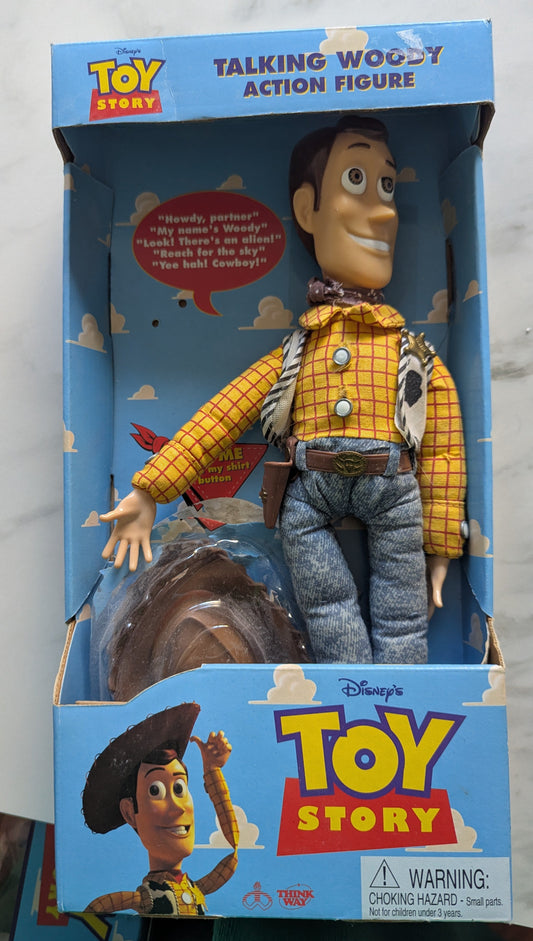 Vintage Thinkway Toy Story Talking Woody Action Figure 2001-2003 Button Activated