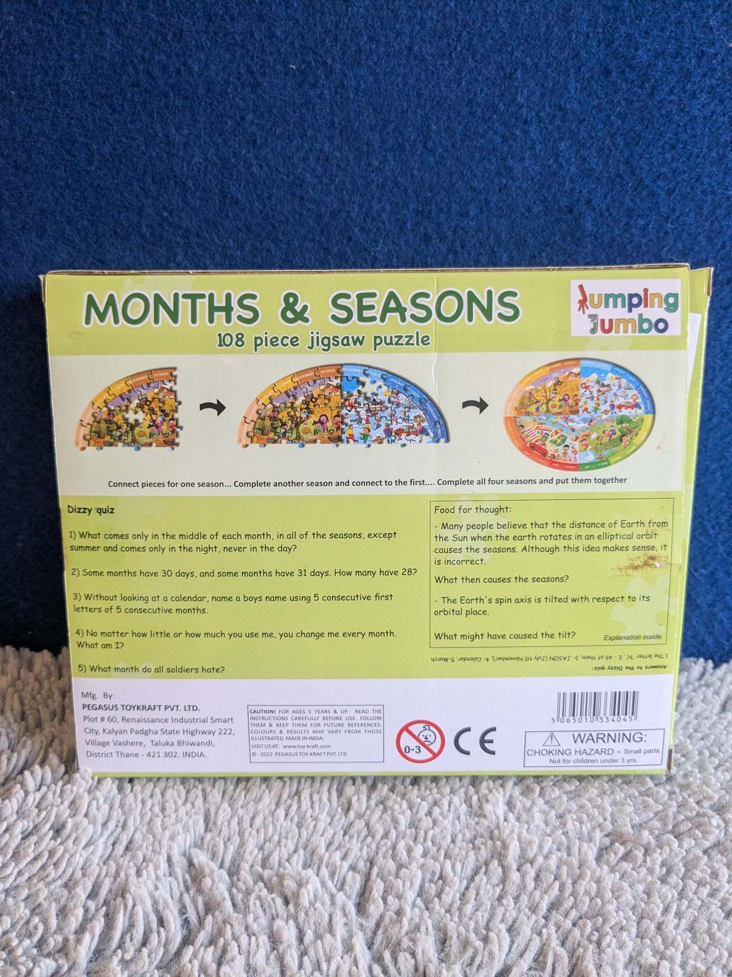 Jumping Jumbo Months & Seasons 108pc Puzzle