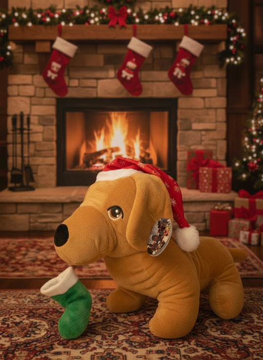 16" Christmas Sausage Dog Plush