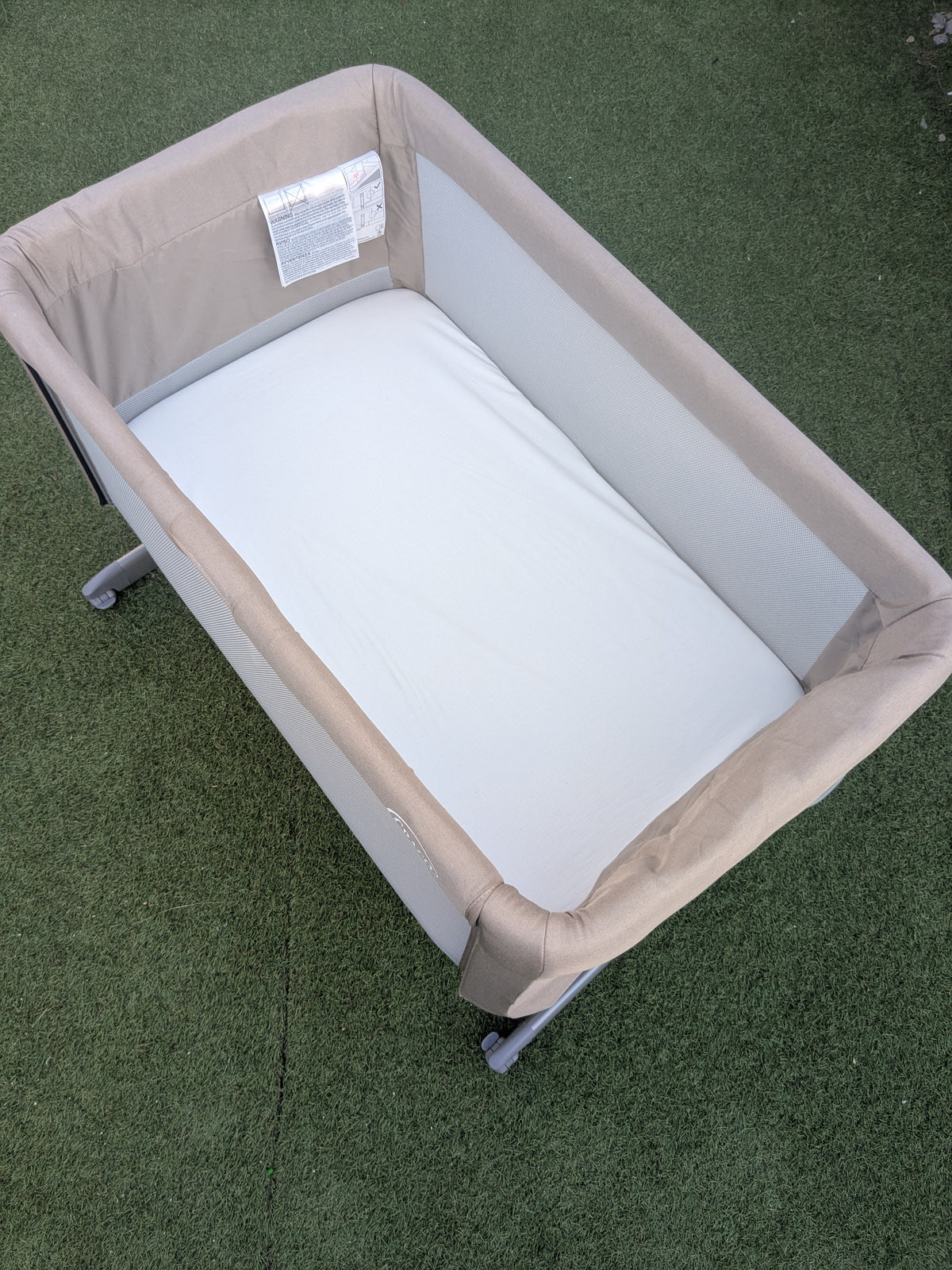Sweet2Sleep Bedside Crib - Oatmeal Beige