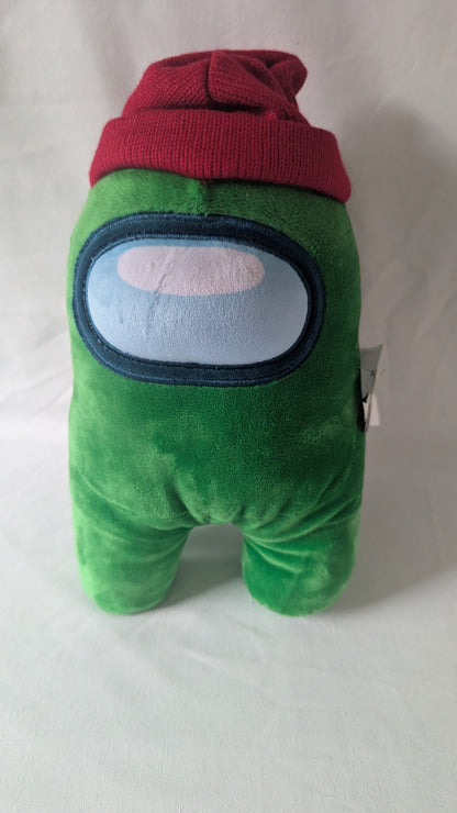 Among Us Green Crewmate with Red Beanie Hat 12" Plush