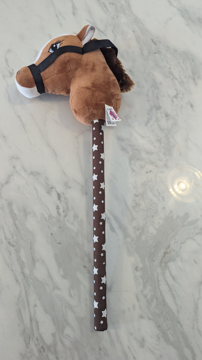 Brown interactive hobby horse