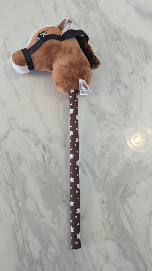 Brown interactive hobby horse