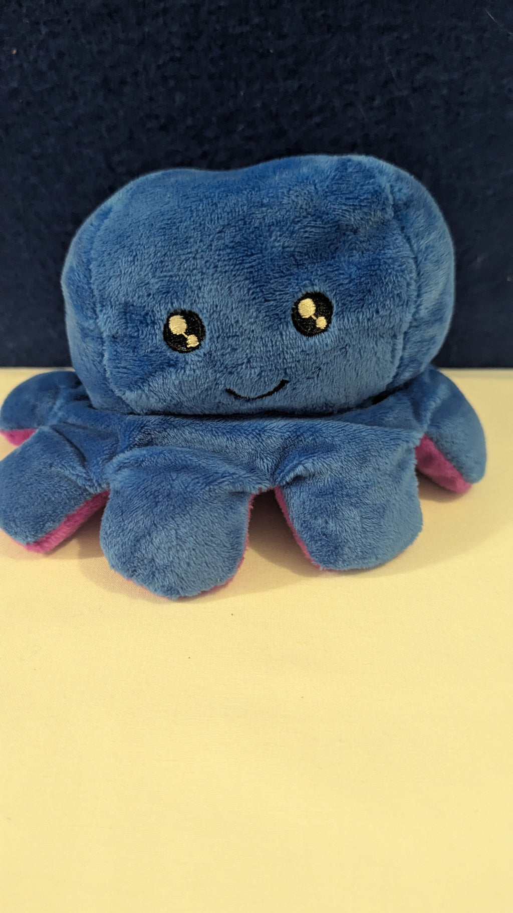 2 in 1 Reversible Octopus Sensory  Plush Small Blue/Pink