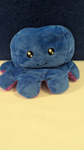 2 in 1 Reversible Octopus Sensory  Plush Small Blue/Pink