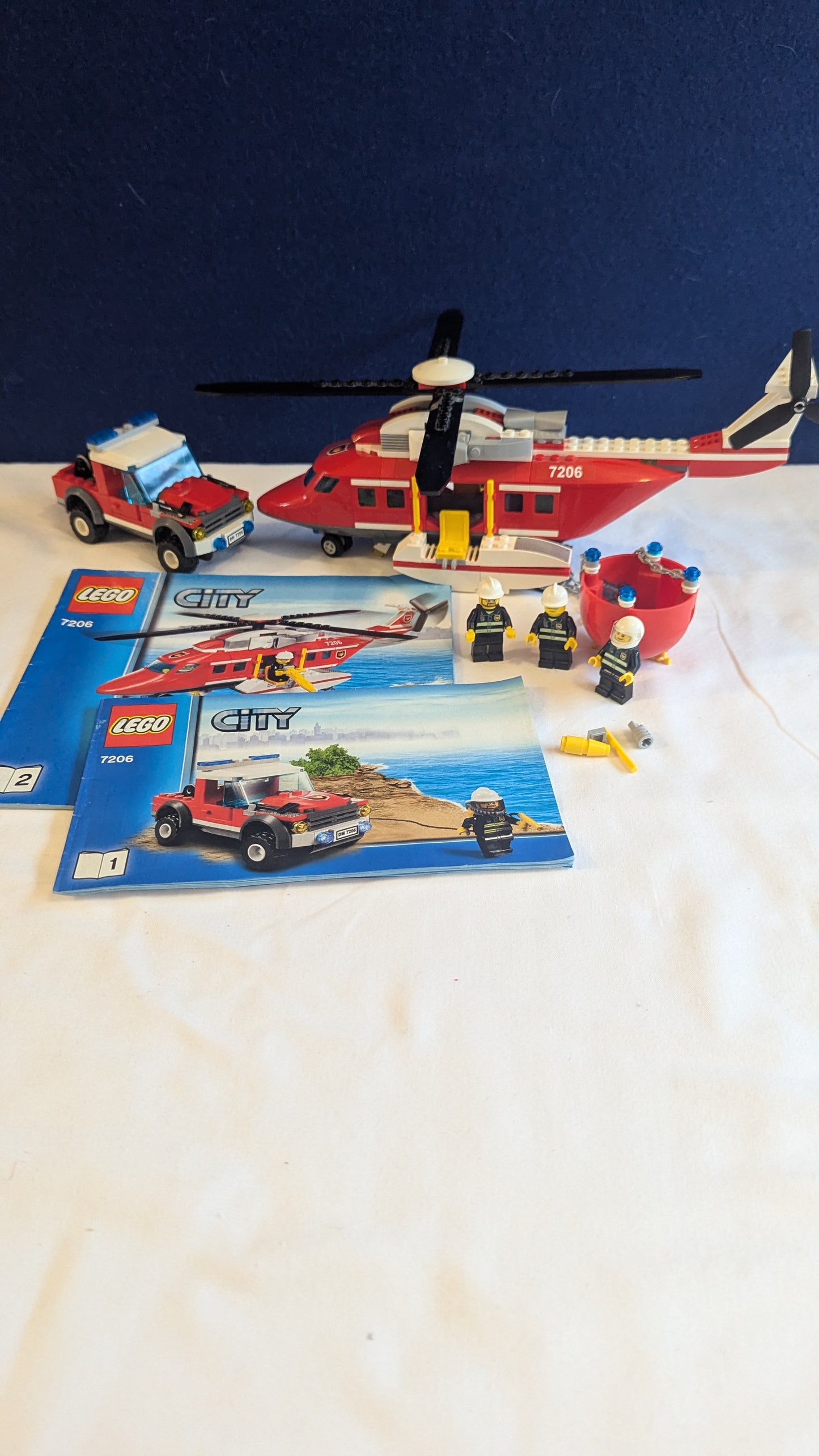 Lego City 7206 Fire Helicopter & Jeep