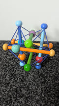 Skwish Colour Burst Wooden Rattle & Grasping Activity Toy