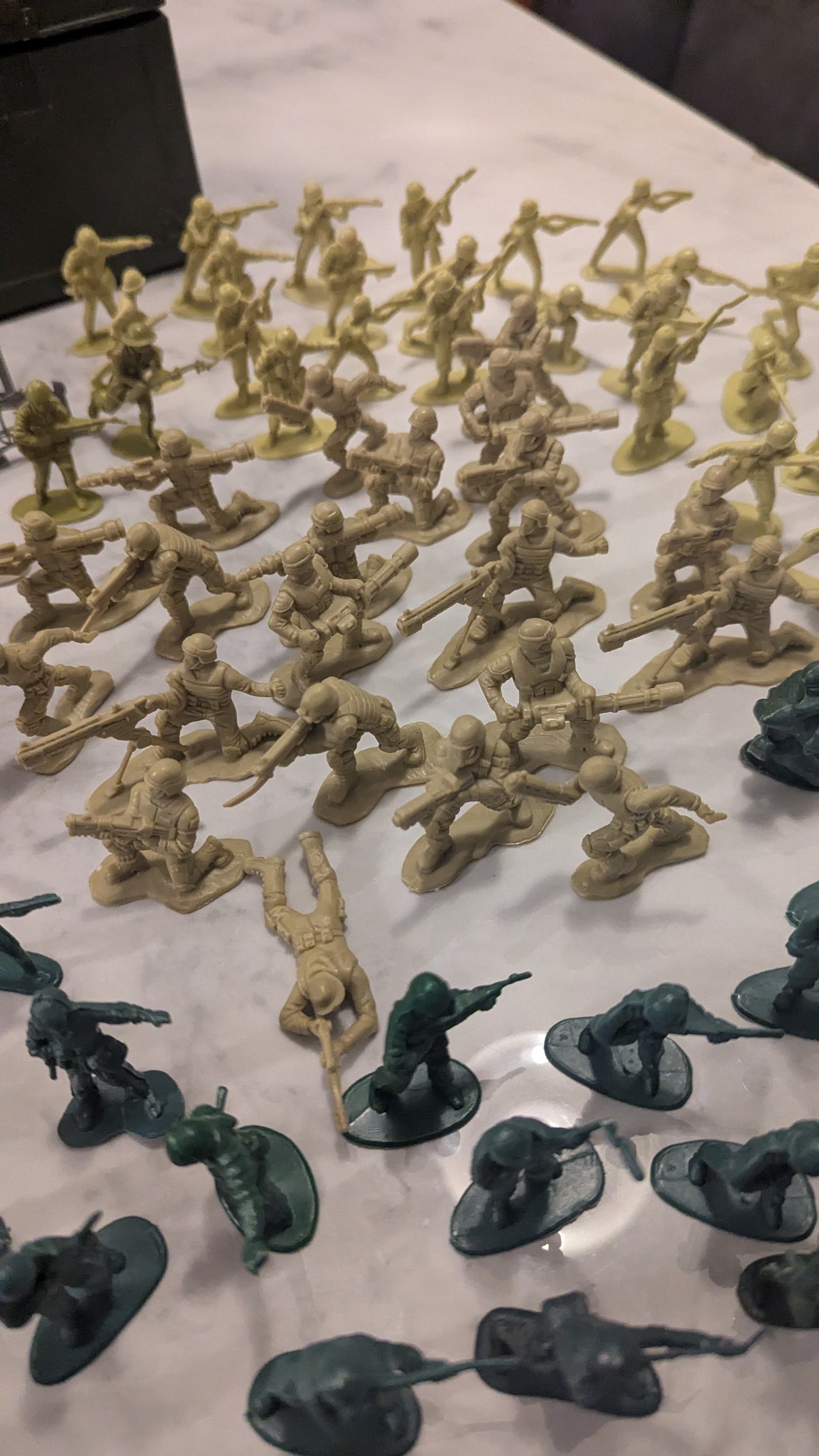Plastic Box of Action Men Figures, Accessories and Vehicles