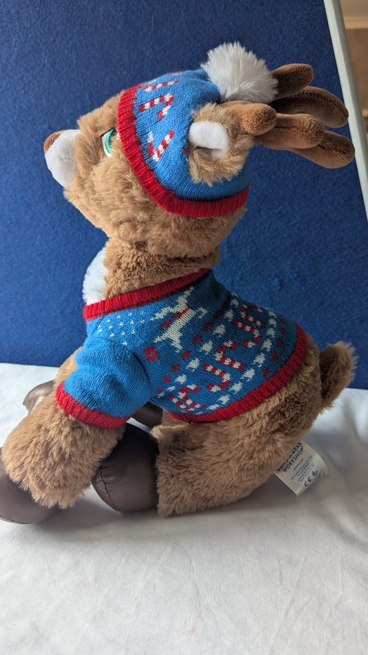 BaB (Build a Bear) Reindeer Plush with clothing