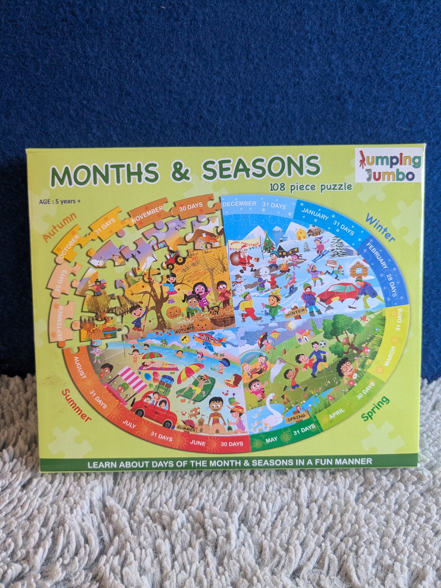 Jumping Jumbo Months & Seasons 108pc Puzzle
